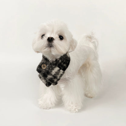 Pet Tartan Plush Scarf