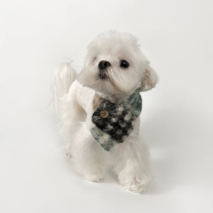 Pet Tartan Plush Scarf