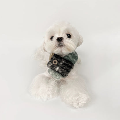 Pet Tartan Plush Scarf