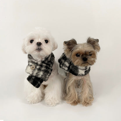 Pet Tartan Plush Scarf