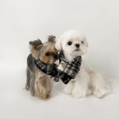 Pet Tartan Plush Scarf