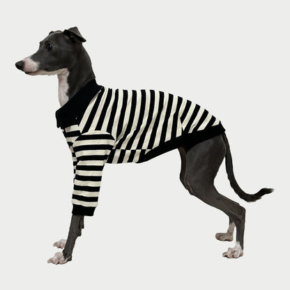 2-Leg | Striped Cotton Dog Polo Shirt