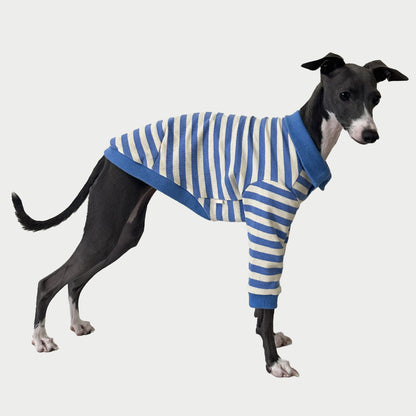 2-Leg | Striped Cotton Dog Polo Shirt